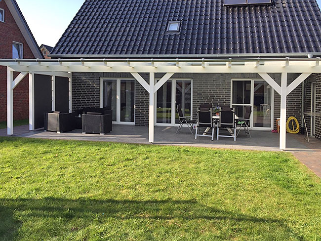 Terrassenbau- Bautagebuch - MS Holztechnik:: Terrassenüberdachungen